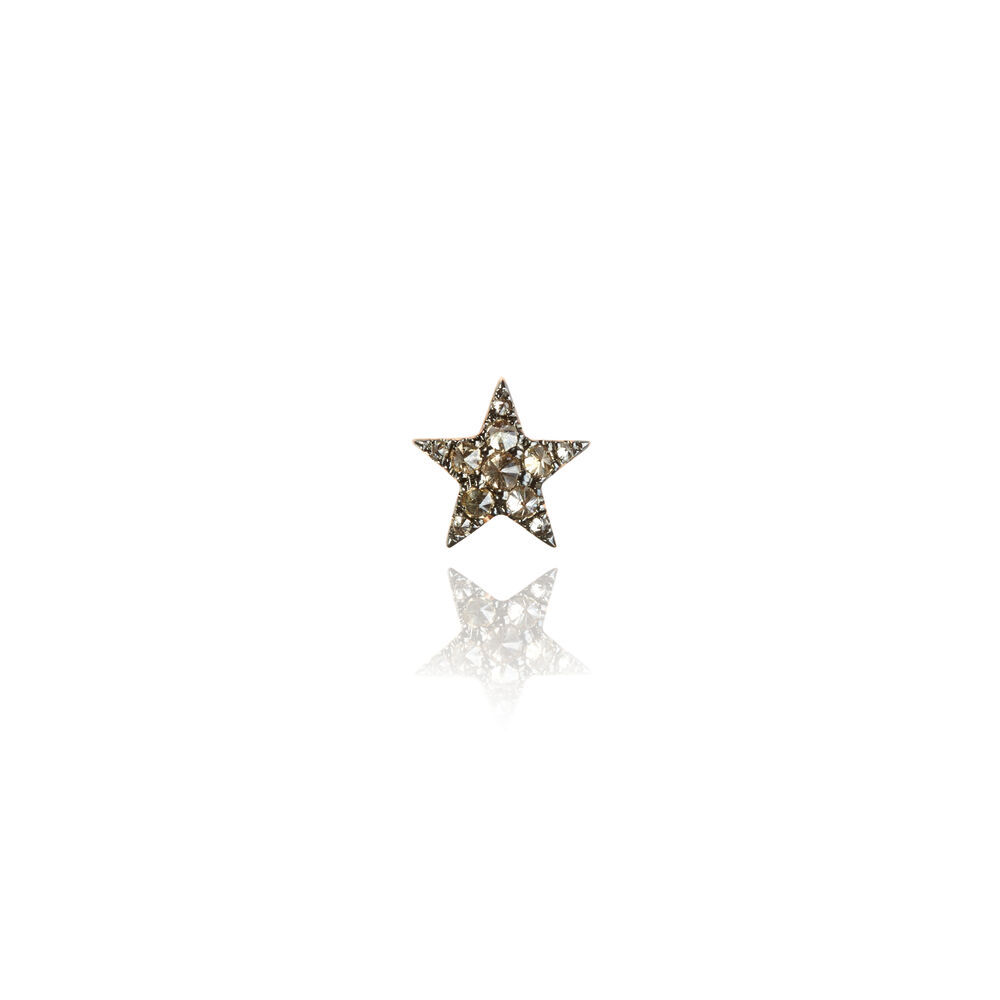 Love Diamonds 18ct Rose Gold Diamond Star Single Stud | Annoushka jewelley